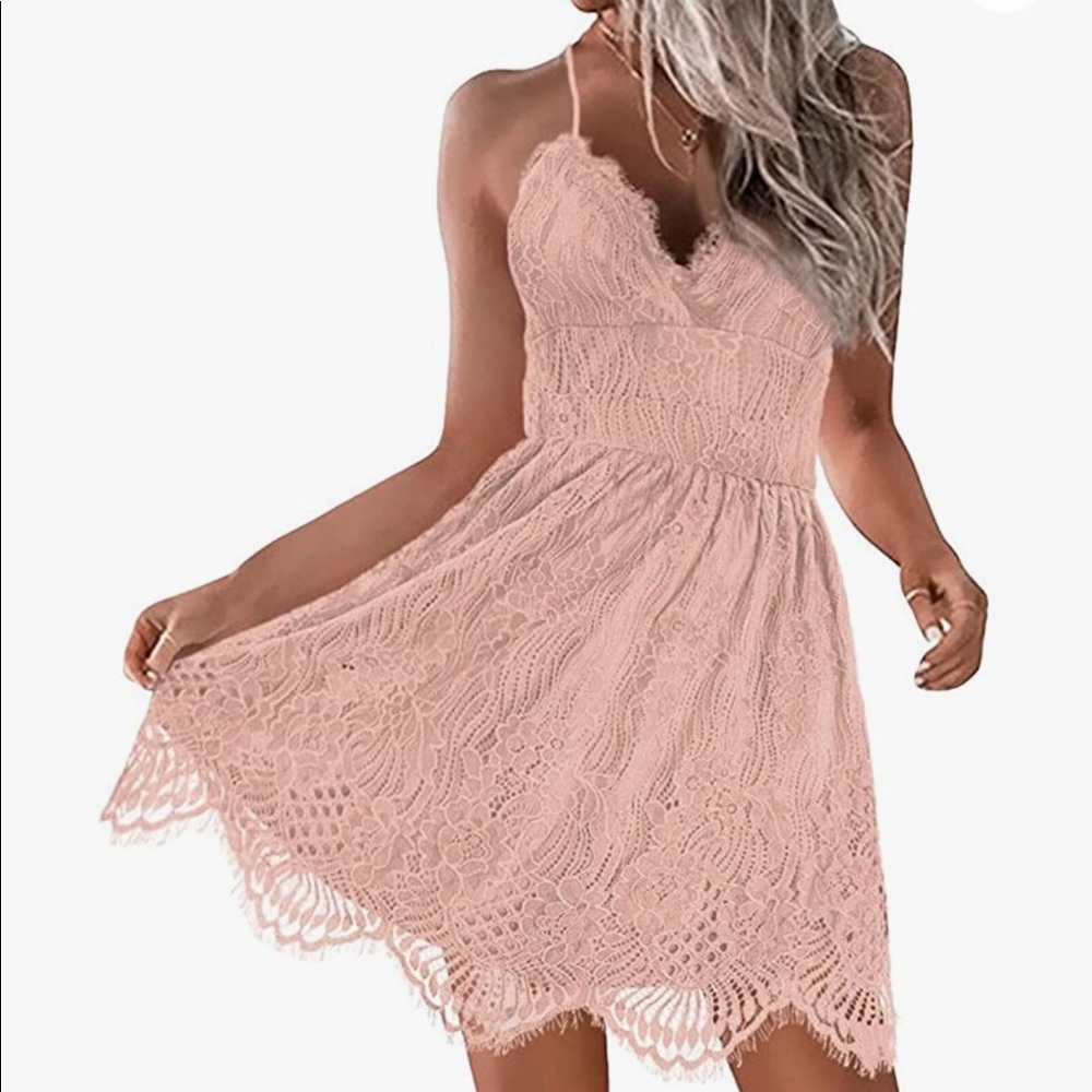 NWT Lace Dress with Open Back
